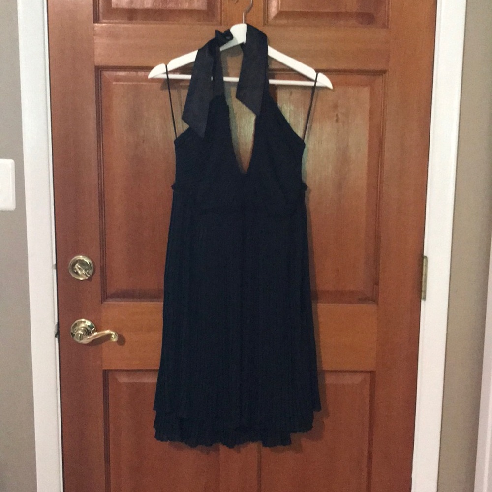Black halter dress
